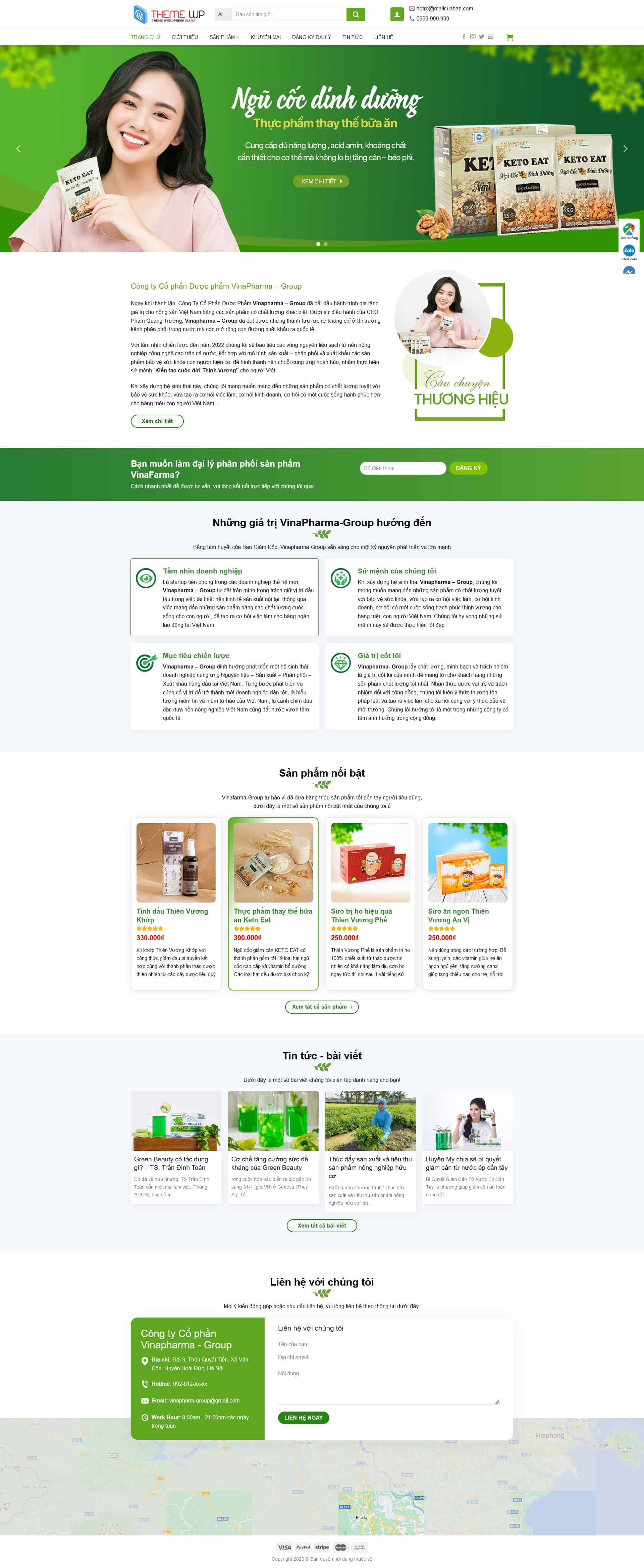 Theme wordpress bán ngủ cốc