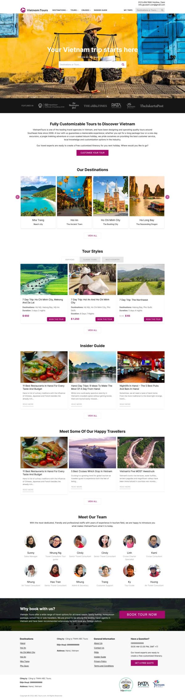 Theme wordpress du lịch