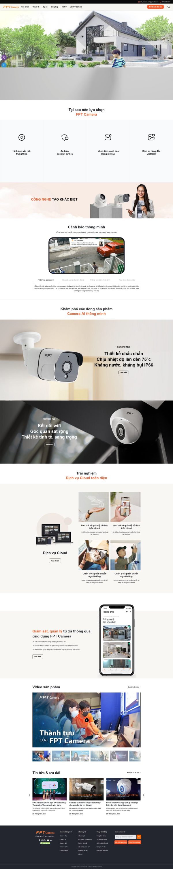 Theme wordpress giới thiệu fpt camera