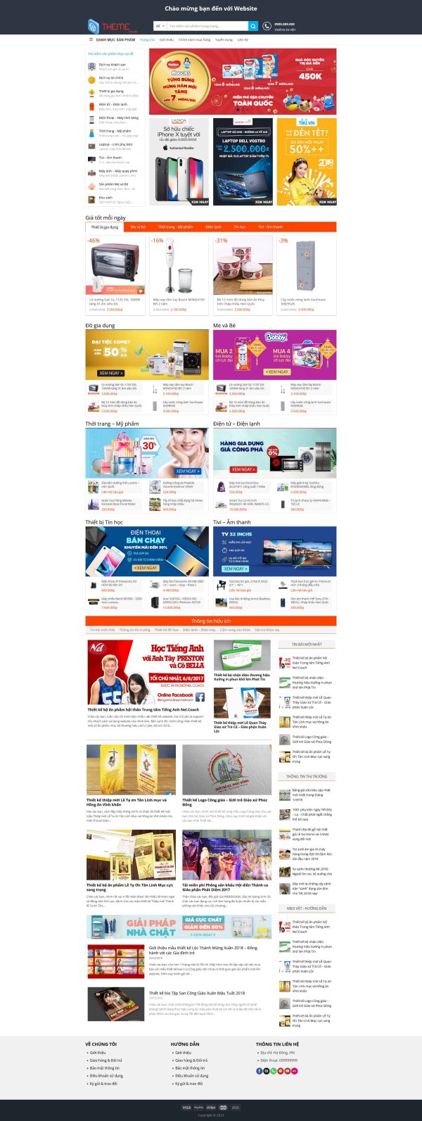 Theme wordpress shop bán hàng tổng hợp