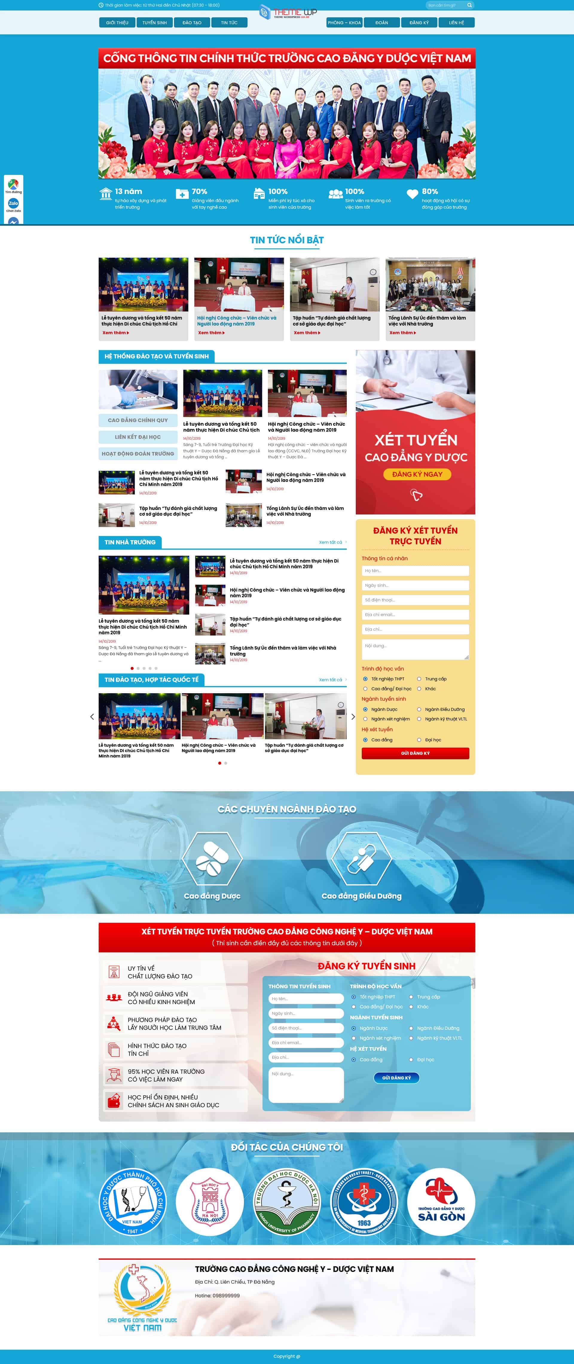 Theme wordpress trường học 01