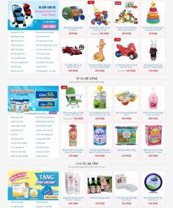 Theme wordpress shop mẹ và bé
