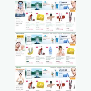 Theme wordpress bán mỹ phẩm đẹp giống Hasaki