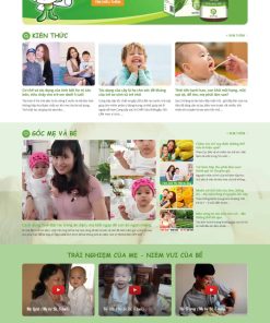 theme wordpress thực phẩm cho bé