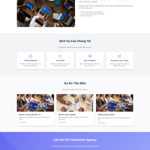 Template Landing Page HTML Agency thiết kế website chuẩn SEO siêu nhẹ (có phiên bản Next.js)