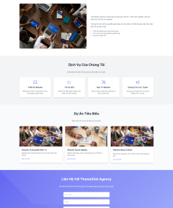 Template Landing Page HTML Agency thiết kế website chuẩn SEO siêu nhẹ (có phiên bản Next.js)